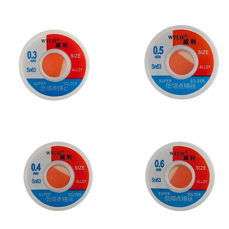 

Solder Wire Lead Rosin Core Solder Wire Soldering Tin Wires 0.3mm 0.4mm 0.5mm 0.6mm For Mobile Phone Tablet Repair