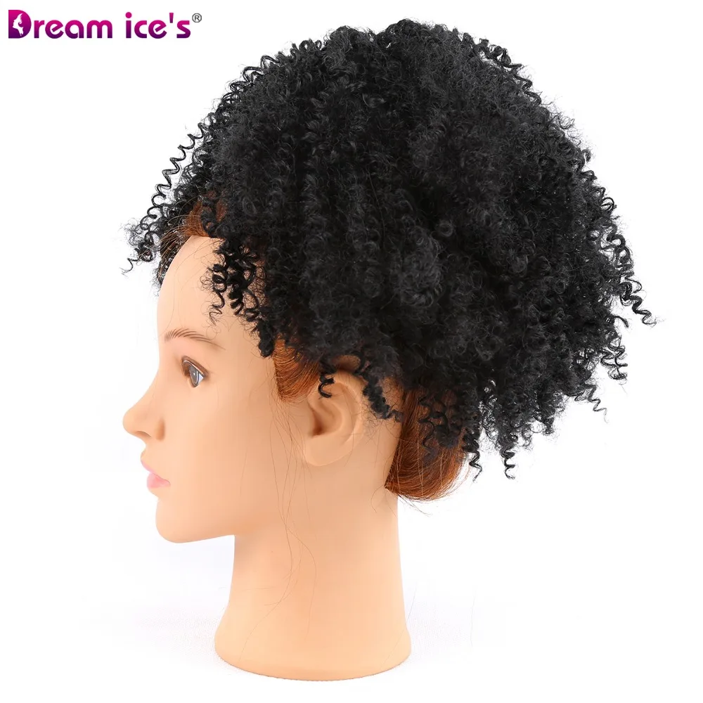 preto feminino kinky curly drawstring cabelo rabo