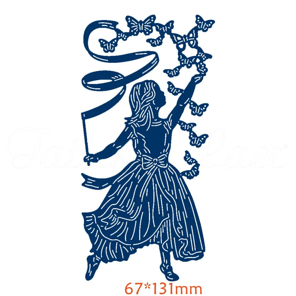 Свадебная девушка пожарный Невеста Вырубные штампы DIY Скрапбукинг Фотоальбом тиснение для подарочных открыток рукоделие принадлежности - Цвет: H3177 dancing Girl