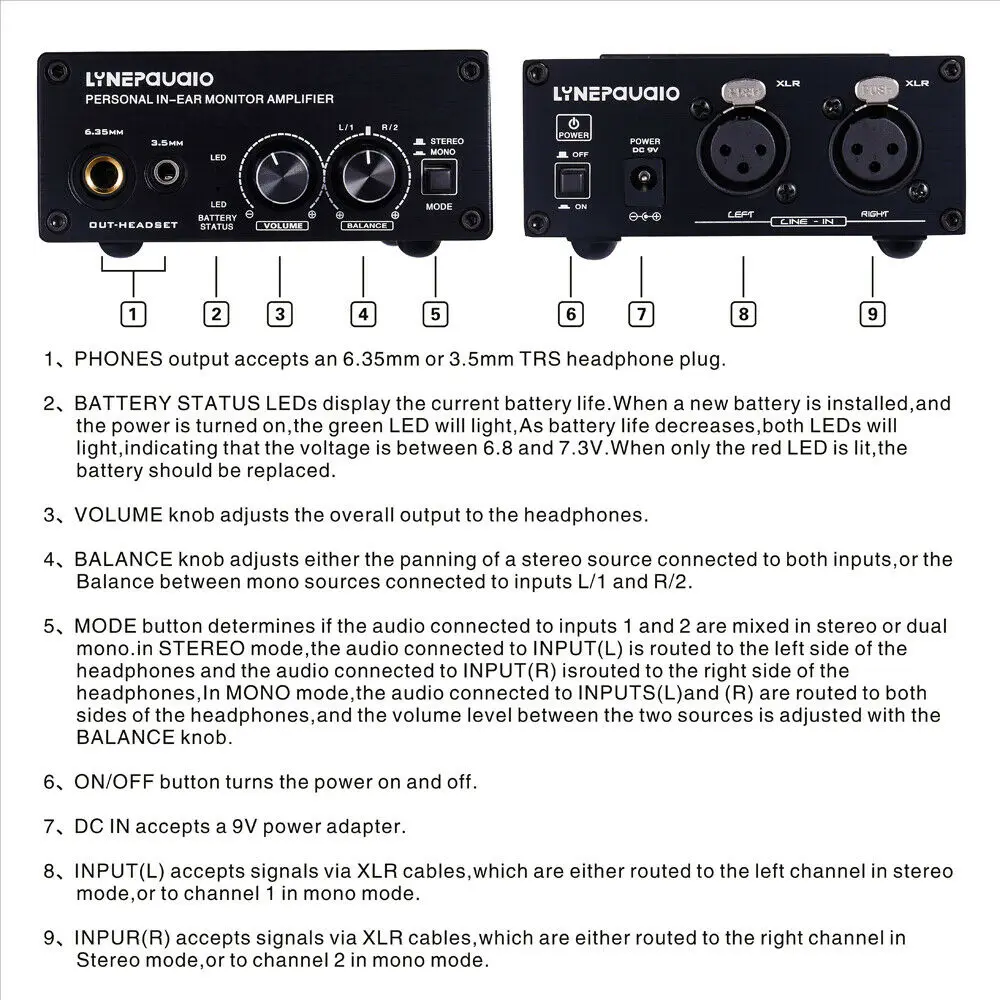 Nobsound HiFi Высокая Мощность монитор усилитель для наушников XLR сбалансированный стерео/моно микшер усилитель