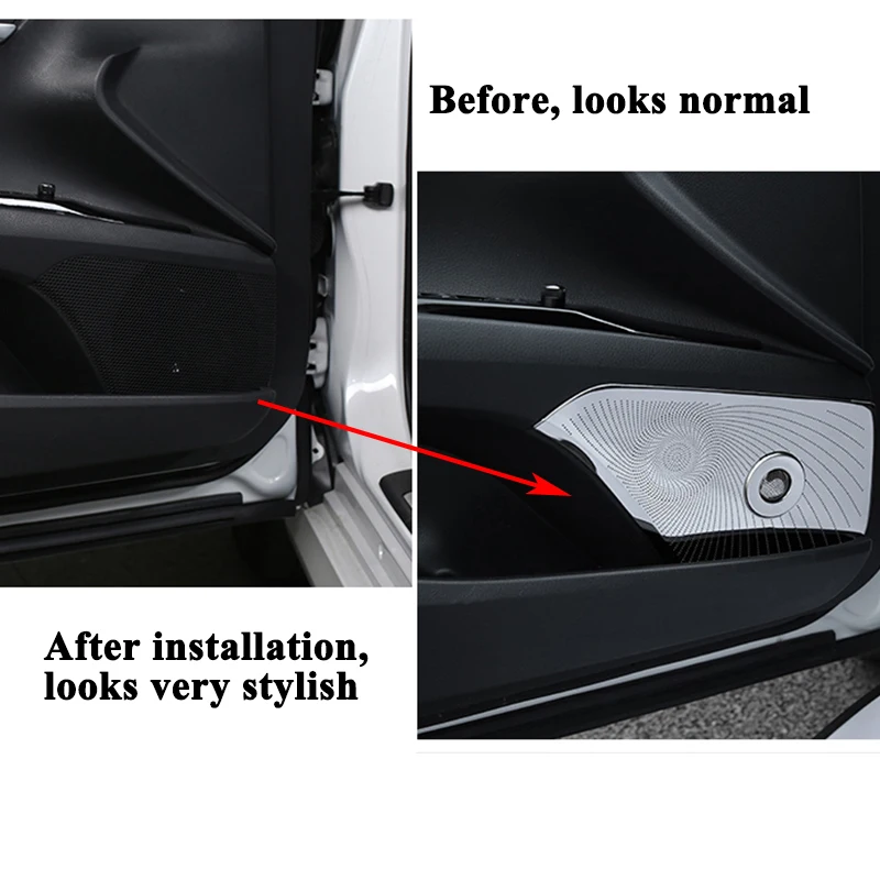 4 шт./компл. SEEYULE двери автомобиля аудио панель украшения Обложка Аудио обрезная рамка Стайлинг Аксессуары для Toyota Camry