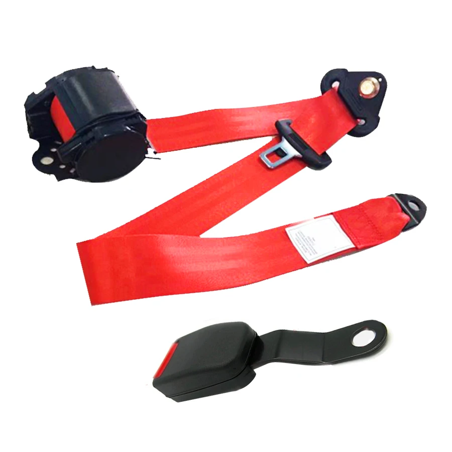 Cinturones seguridad universales para coche, extensor de cinturón de seguridad rojo, hebilla de extensión ajustable, cinturón de seguridad de hombro, se adapta a la mayoría de automóviles, autobuses, c|Cinturones de