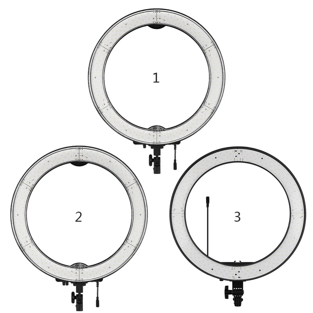 

VODOOL Camera Photo Studio Phone Video 18inch 55W 240pcs LED Ring Light 5500K Photography Dimmable Ring Lamp