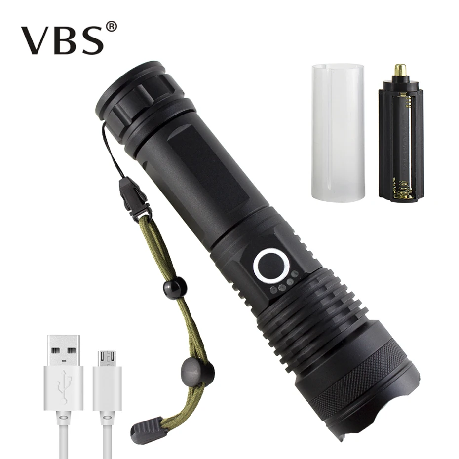 XHP50 3000LM светодиодный фонарик USB Перезаряжаемый масштабируемый тактический