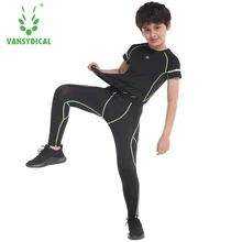 Модные летние мужские комплекты из двух предметов футболка шорты Повседневный модный принт для мальчика