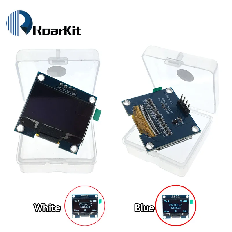 

1PCS 1.3" OLED module white and blue color 128X64 1.3 inch OLED LCD LED Display Module For Arduino 1.3" IIC Communicate