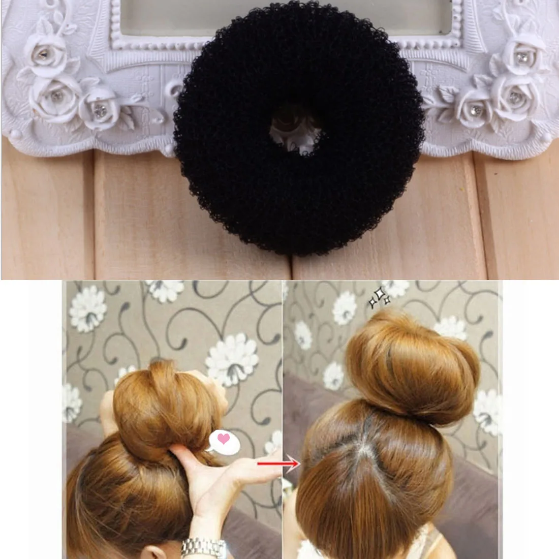 Topknot Shaper Hair Donut Bun Maker Magic Foam Sponge Ring Hair
