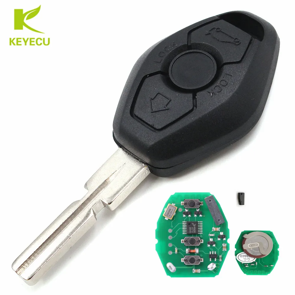 Keyecu 3 Pulsante Ews Ricaricabile Ml2020 Fob Chiave A Distanza 315 Mhz/433.92 Mhz Id44 Per Bmw 3 5 X Serie Hu58