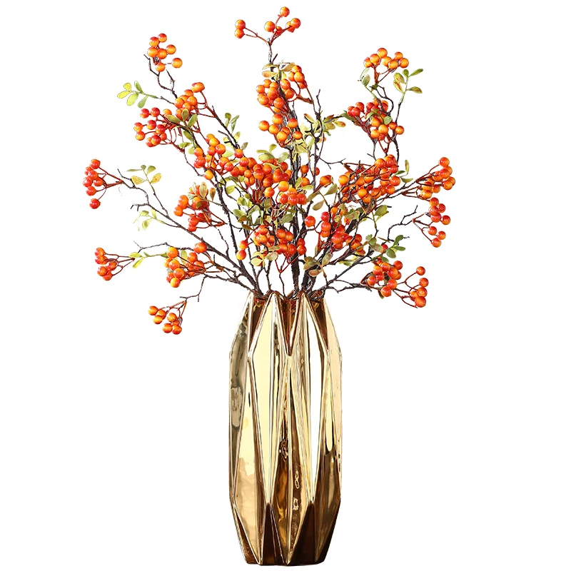 Креативная керамическая ваза Золотая Геометрическая Современная Складная ваза с цветами композиция украшение для дома гостиной в скандинавском стиле