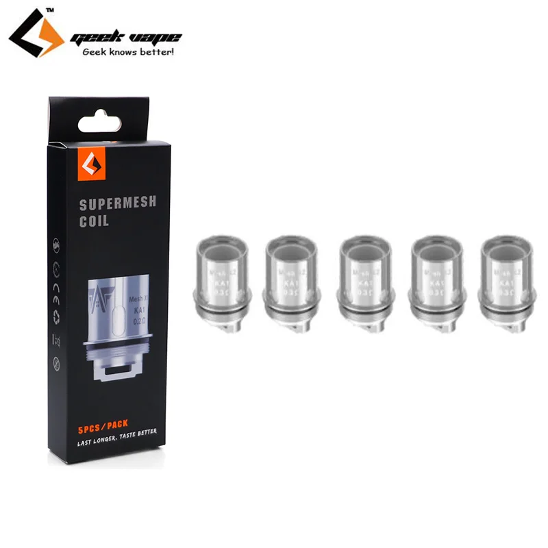 

5pcs/lot Original Geekvape Super Mesh X2 Coil Head 0.3ohm for Aegis mini 80W kit Cerberus tank E Cigarette