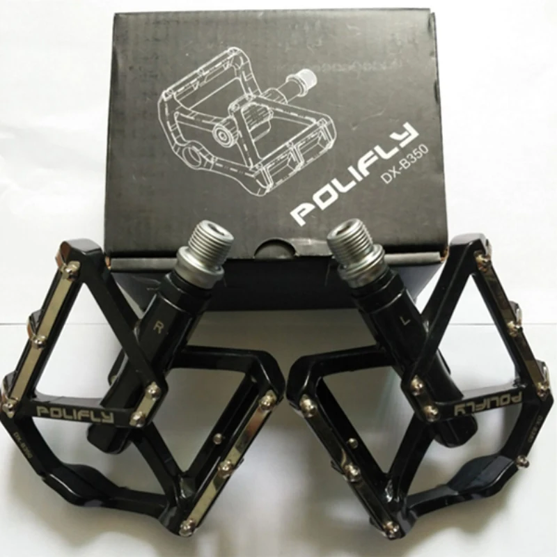 1 PAIR Aluminum Road Mountain Bike Platform Pedals Flat Sealed Bearing 9/16'' Spiffy+