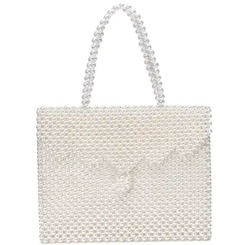 

New Pearl Bag Korean Version Of The Tide Pearl Handbag Flip Cover Clutch