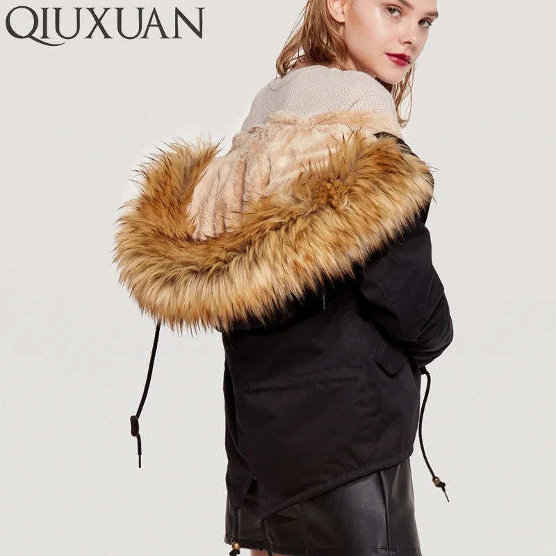 A Cotone Qiuxuan Donne Lunghe beige Signore Dell'esercito Cappuccio Cappotto Di Delle Imbottito Con Parka Usura Nuovo black Giacca Verde Caldo Bicchierino Modo Casual Maniche Del Army Inverno Green BarqBCIw