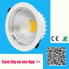 Recessed led cob downlight Dimmable 5W 7W 10W 15W 20W 30W 40W 50W 60W dimming Spot light ceiling lamp AC110V 220V IP44