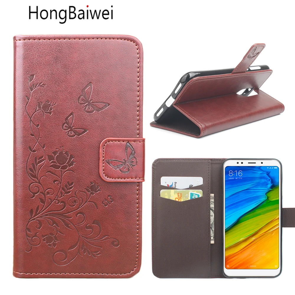 

HongBaiwei for 5.99 inch Xiaomi Redmi 5 Plus Wallet Case Fashion Embossed Flip Leather Cover Case for Xiaomi Redmi 5 Plus