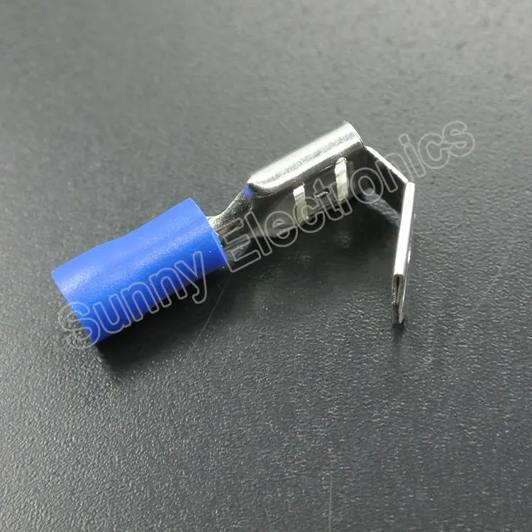 100x Insulated Blue Piggyback Female Spade Connector Terminals Crimp