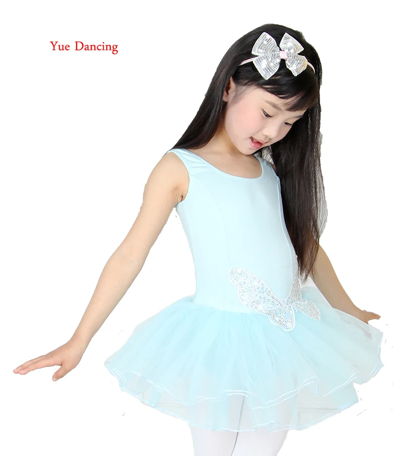 100 160cm Girl Kids Toddler Short Sleeved Ballet Tutu Dress Gymnastics Clothes For Stage Dancing