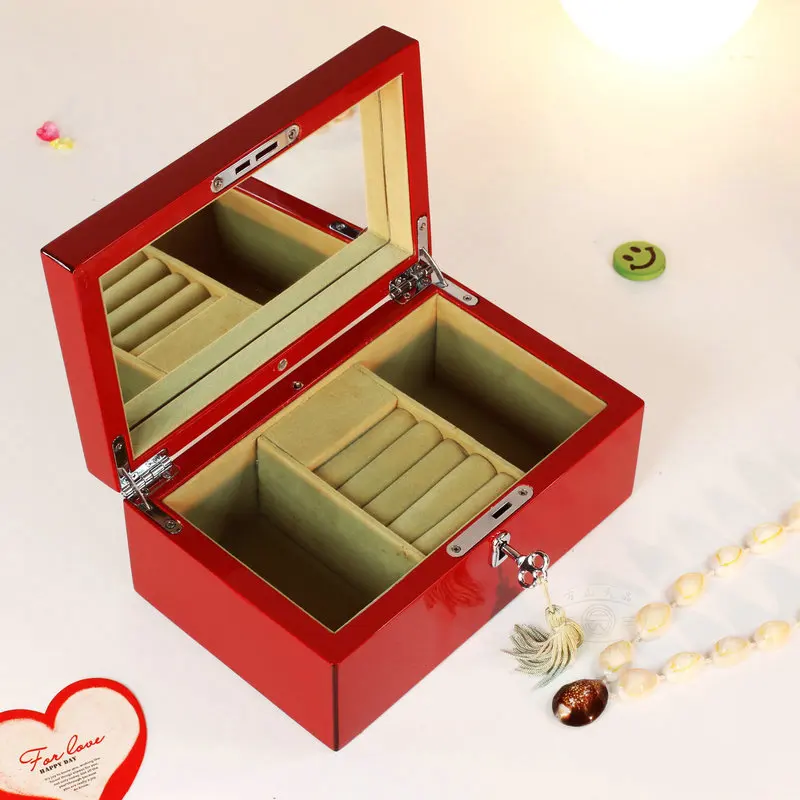 

Piano paint luxury wooden music box jewelry box birthday gift girlfriend gifts wedding Christmas gift free shipping