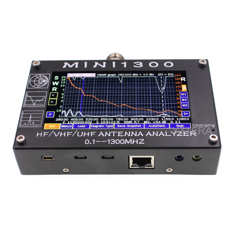 Антенный счетчик MINI1300 HF/VHF/UHF антенный тестер MINI 600 частота 0 1 1300 МГц с 4 3 дюймовым