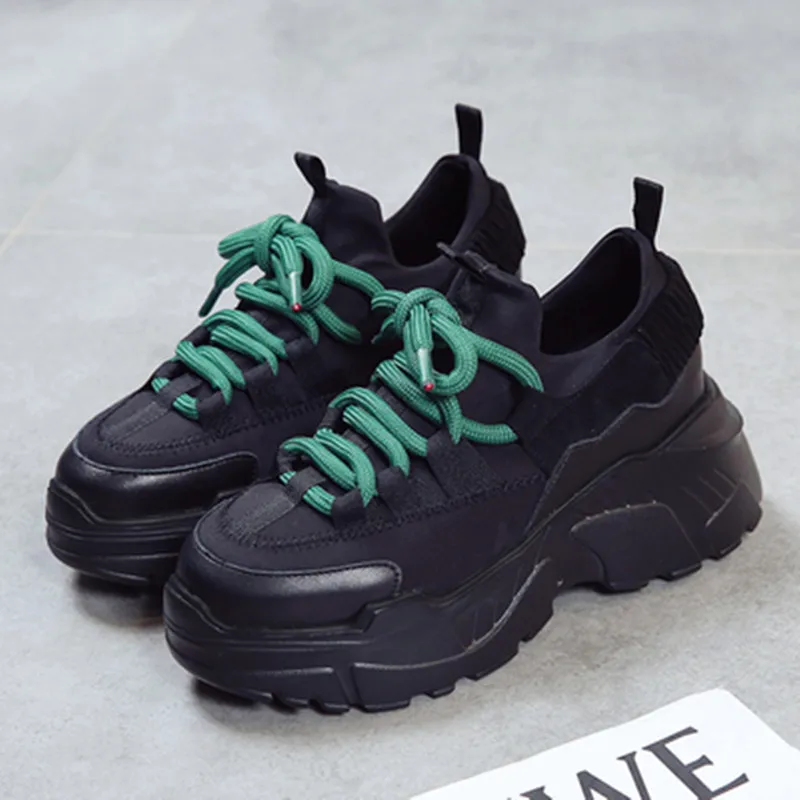 

Women Sneakers 2019 New Dropshipping Women Casual Shoes Ins Female Flats Platform Lace Up Shoes Woman traniers
