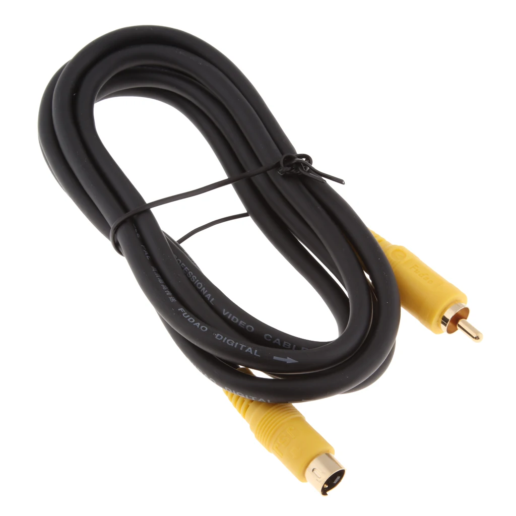 S-Video 4pin to RCA Male to Male TV Video Cable Adapter S terminal 