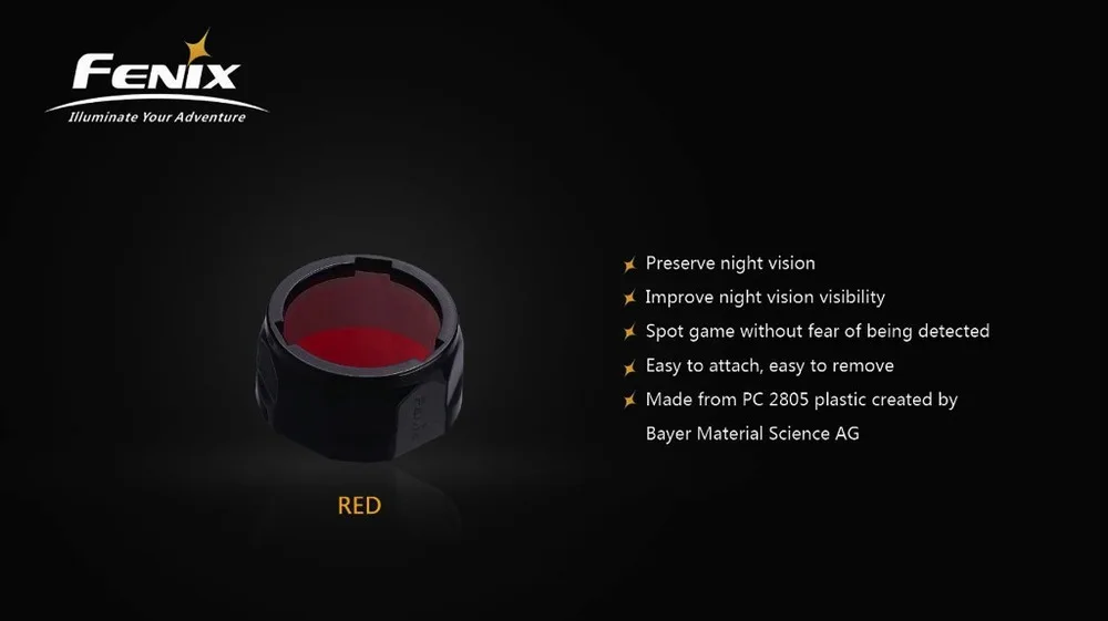 Fenix AOF-S+ фонарик факел Красный фильтр Ночное видение Открытый пятно игры адаптер Кепки сигнала для PD35 PD12 UC40