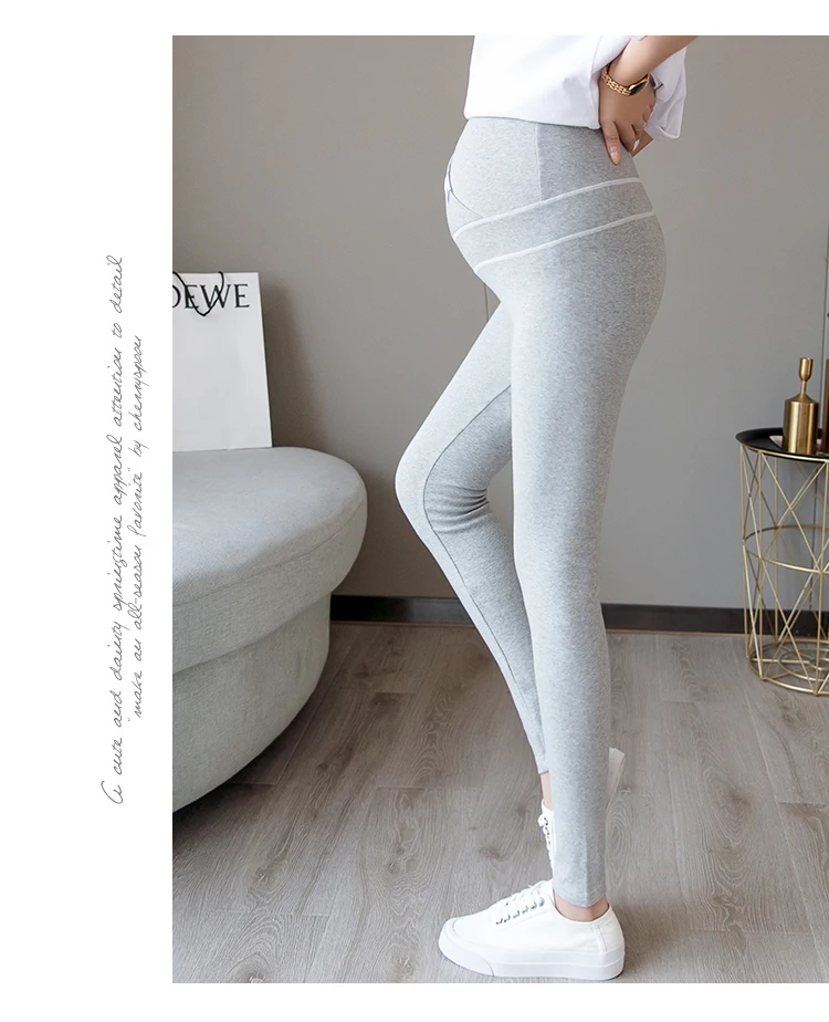 1911# Autumn Winter Skinny Maternity Legging Across V Low Waist Belly Legging for Pregnant Women Cotton Pregnancy Pencil Pants