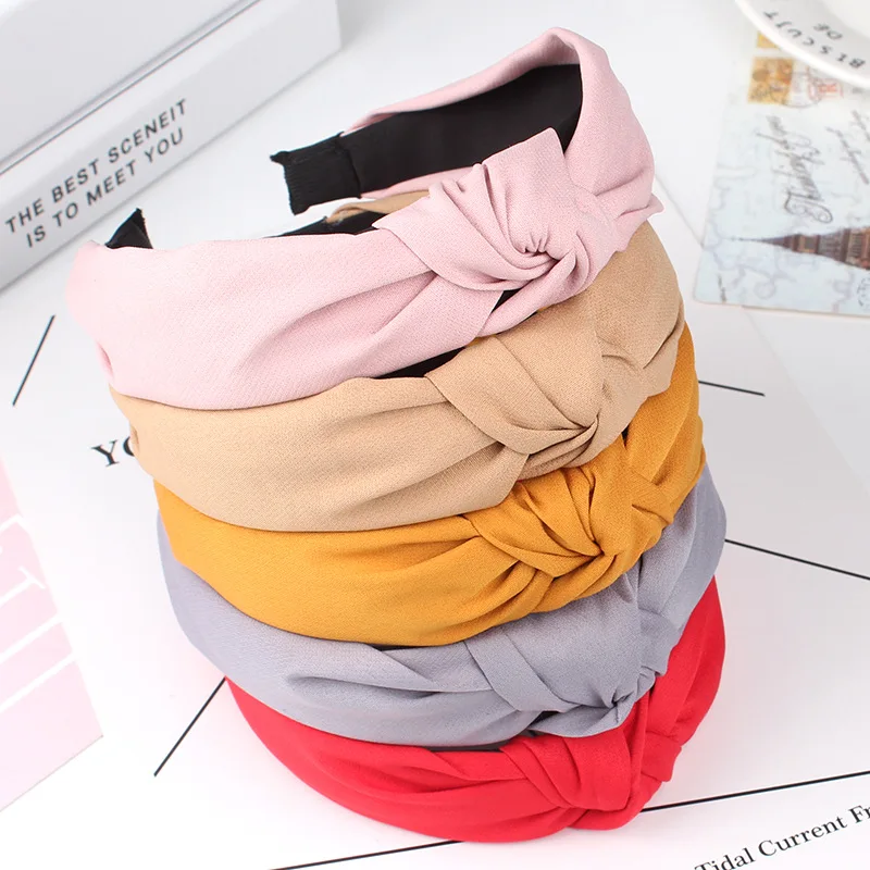 

Fashion Women Bow Knot Turban Hairband Women Hair Head Band Hoop Accessories Simple Sweet Girls Hair Hairband Headband