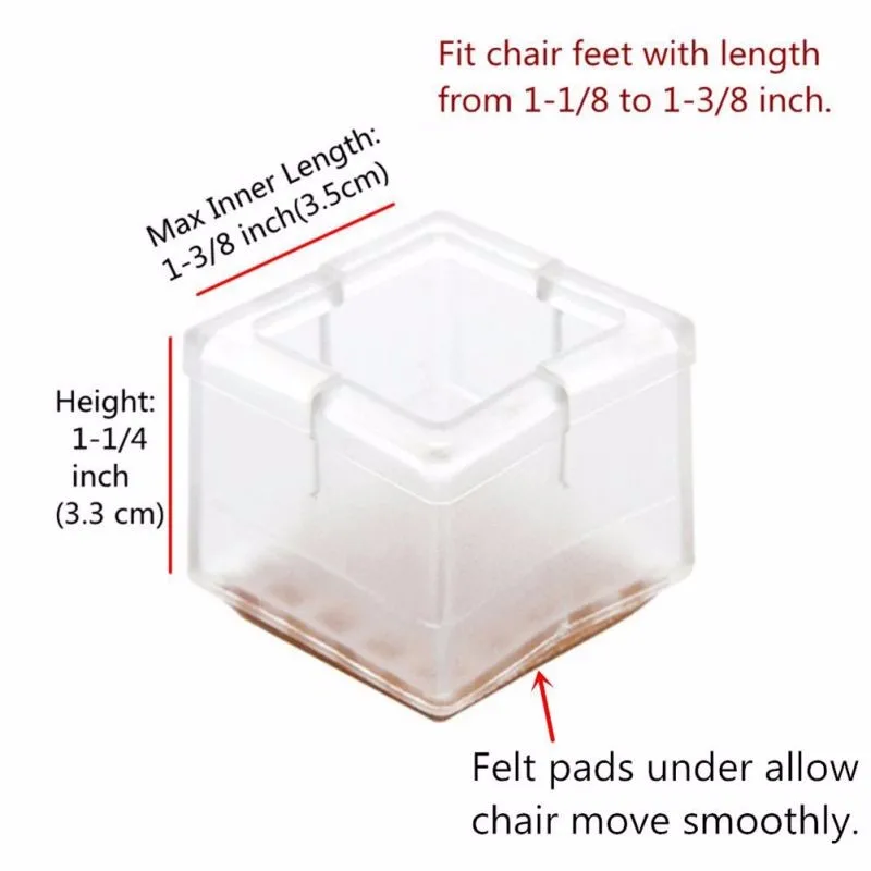 Новые 8 шт./компл. квадратная ножка стула шапки резиновые ножки протектор колодки мебель стол чехлы