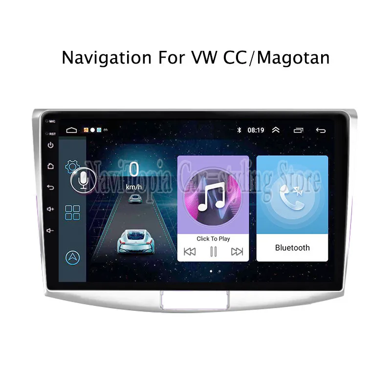 Perfect 10.1inch Android 9.0 Car Radio GPS Navigation Multimedia Stereo DVD Player for VW CC Magotan 2012 13 14 15 16 17 2018 0