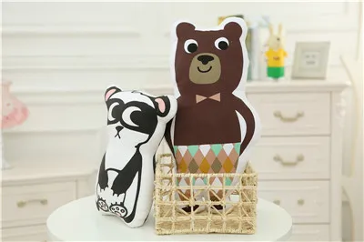 Soft Baby Sleep Comfort Appease Dolls Cute Cartoon Brown Bear Panda Robot  Cloth Toys Kids Friends Pillow Cushion Gift  (8)