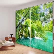 Landscape Scenery 3d Curtains For Living Room Window Treatments Modern Curtains For Beding Room High-precision Shade