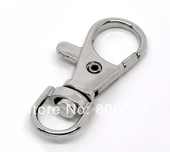 

Best Quality 20 Pcs Silver Tone Lobster Swivel Clasps for Key Ring 37x16mm(1-1/2"x5/8")(W03345 X 1)