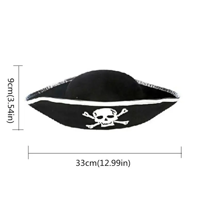 Хорошее качество Новый тройной угол пиратская шляпа-тройной угол пиратский костюм шляпа-аксессуар