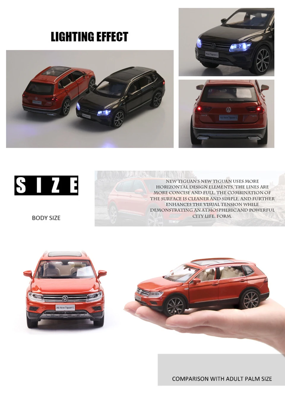 1:32 Tiguan L машина Diecasts игрушечные транспортные средства горячая модель колеса автомобиля с автомобилем Горячая дверь колеса может быть открытая игрушка