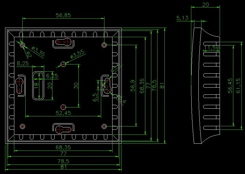 Szomk abs пластиковый корпус электрораспределительная коробка(10 шт.) 80*80*27 мм проектная коробка пластиковый чехол для инструментов коробка для электроники