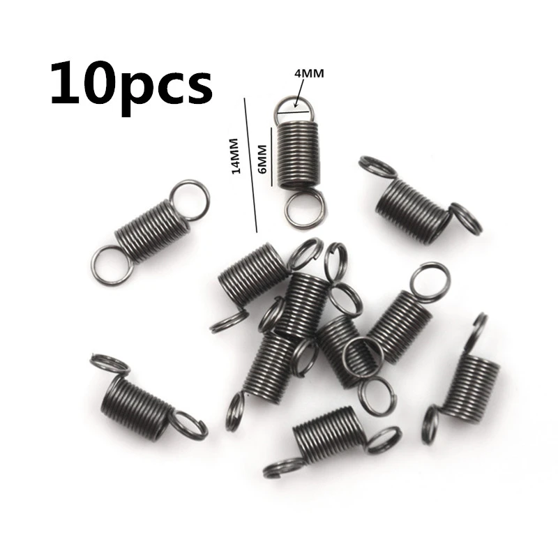 10PCS 15mm Stainless Steel small Tension Springs With Hooks For Tensile DIY T Jy