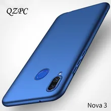 

New Case Luxury Slim Simple Hard Plastic Phone Case For Huawei nove 3 Nova nove3 Case Cover Protection Black Matte Dropshipping