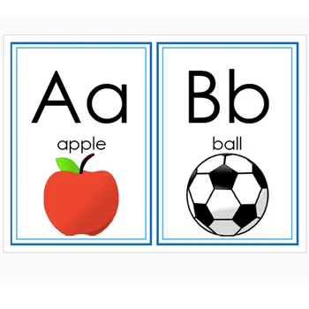 

13Pcs/Set English 26 Letters Alphabet Flash Cards A4 Plastic Seal Poster Learning Educational Toys For Children Kids Gifts