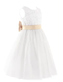 2020 Brand New Flower Girl Dresses White/Ivory Real Party Pageant Communion Dress Little Girls Kids/Children Dress for Wedding 2