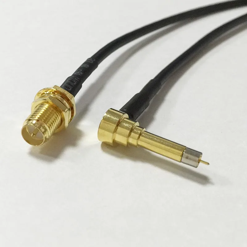 

New RP-SMA  Female Jack  nut  Connector Switch MS156  Right Angle Connector  RG174  Wholesale 20CM8" Adapter
