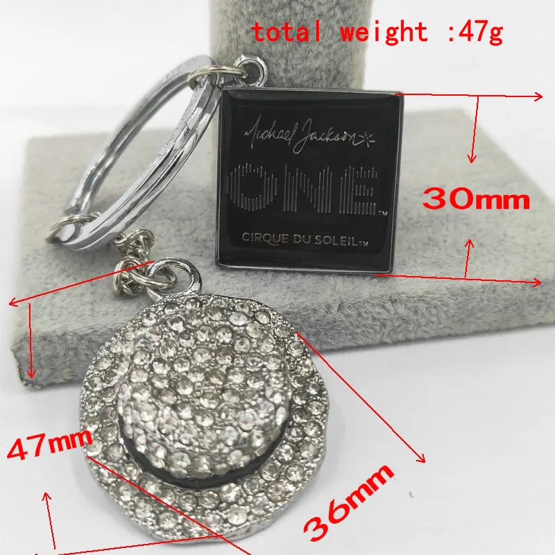 Michael Jackson One Keychain Hat with crystal and Logo Accessories Collectibles Jewellery Men Women 8703dcb1fe25ce56b571b2: 1pcs|2pcs