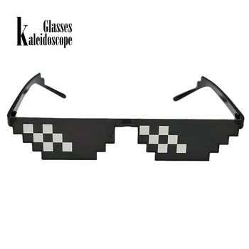 

Kaleidoscope Glasses Pixel Glasses deal with it Sunglasses Men Thug Life 8 bit Glasses for Male