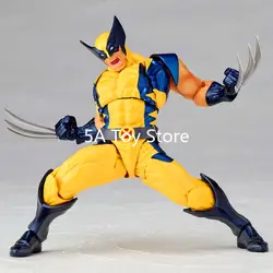 X-men рисунок SCI-FI REVOLTECH Росомаха хоулетт PVC Фигурки Модель игрушки 16 см относящийся к сети окне