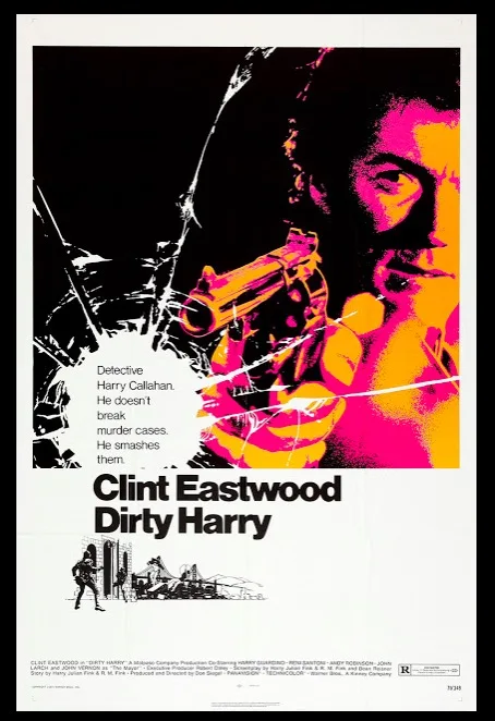Dirty Harry (1971) классический фильм нео нуар ретро ВИНТАЖНЫЙ ПЛАКАТ холст живопись DIY
