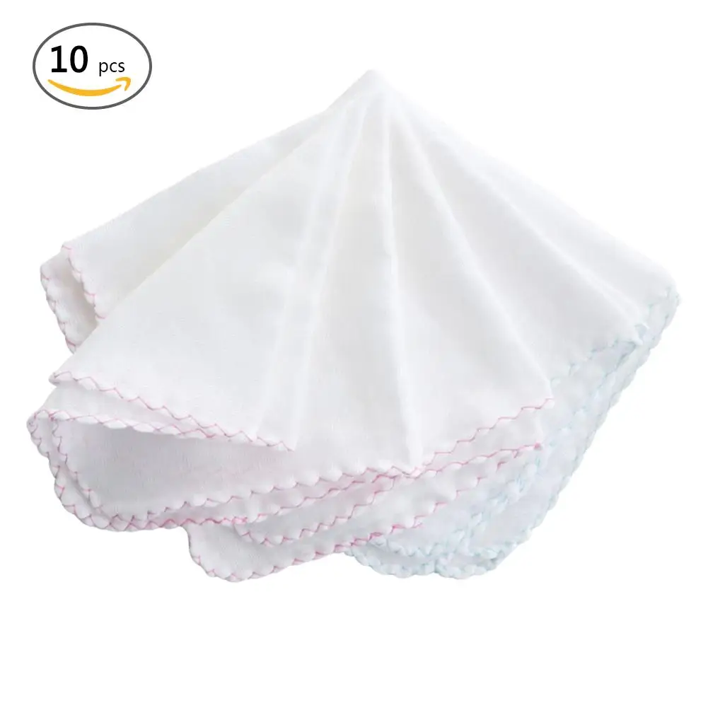 10 шт 32*32 очищенный хлопок большой сплошной цвет марля платок Уход полотенце квадратное полотенце слюнявчик, полотенце для слюней для ребенка случайный De - Цвет: A