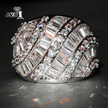 

YaYI Jewelry Fashion Princess Cut 5.7 CT White Zircon White Color Engagement Rings wedding Rings Party Rings
