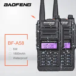 Новинка Baofeng BF-A58 высокое Мощность иди и болтай Walkie Talkie “иди и Водонепроницаемый UHF VHF двухканальный, Baofeng a58 SDR радиоприем