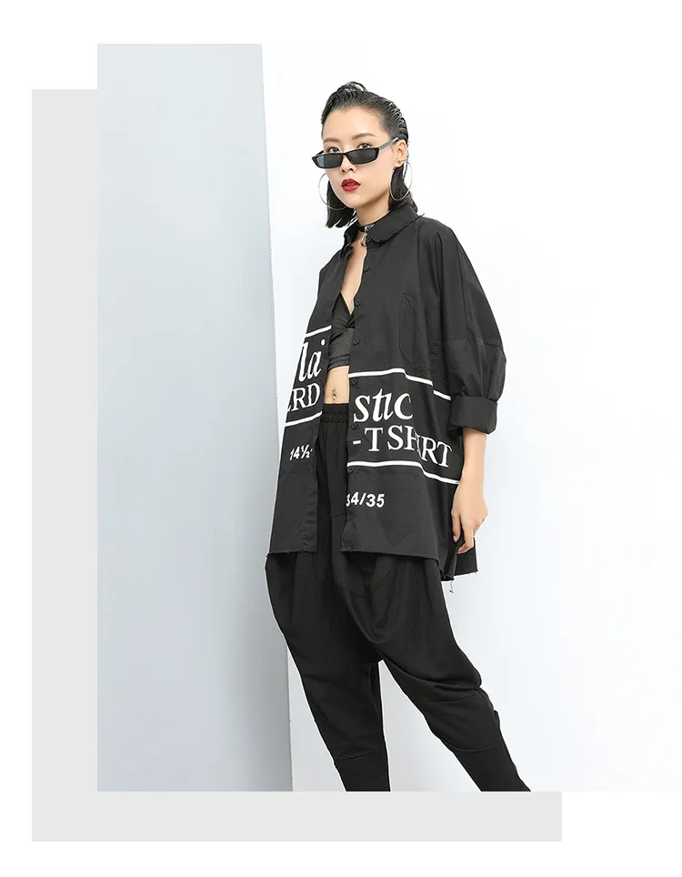 Max LuLu модные корейские летние топы и блузки для малышек Дамы Панк уличная женская с принтом рубашки длинным рукавом Готический Blusas Плюс р
