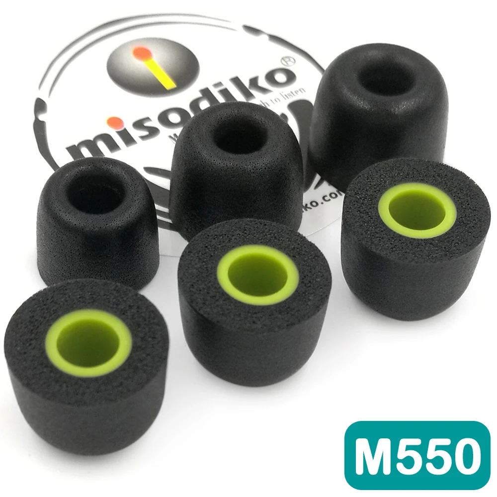 Misodiko M550 наушники из пены с эффектом памяти ушные наконечники для Jaybird X4 X3 X2, BlueBuds X, Freedom F5/1 MORE E1001/Photive PH-BTE50 - Цвет: Size-Medium